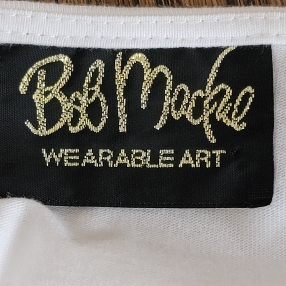 Bob Mackie Wearable Art 100% Cotton Embroidered White Top. Size M - Picture 5 of 8